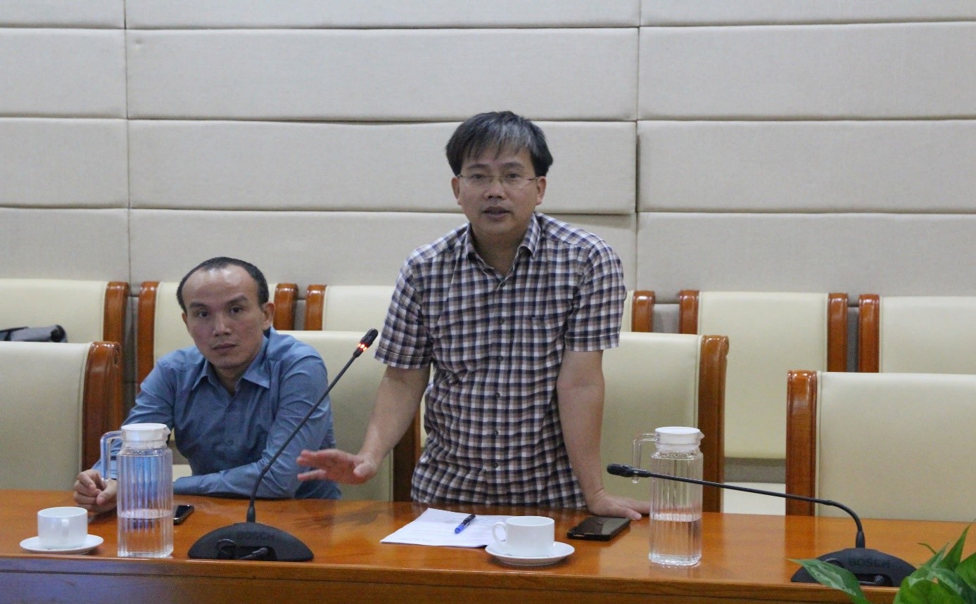 Ông Mai Văn Khiêm, Giám đốc Trung tâm DBKTTVQG phát biểu tại Hội thảo